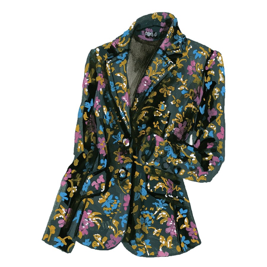 Women J. Peterman Outfitters Blazers & Jackets | Jacquard Evening Blazer