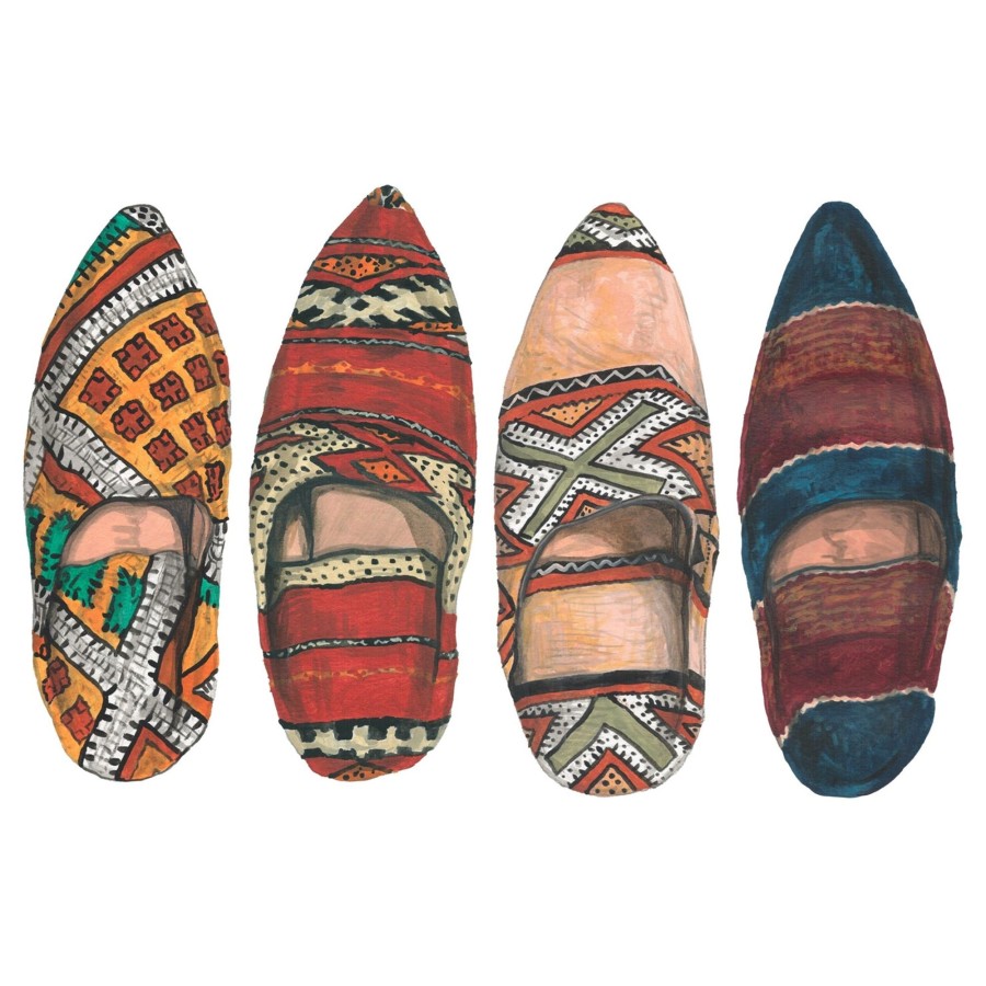 Accessories The J. Peterman Company | Moroccan Kilim Slippers Multi