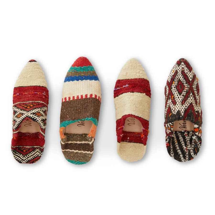 Accessories The J. Peterman Company | Moroccan Kilim Slippers Multi