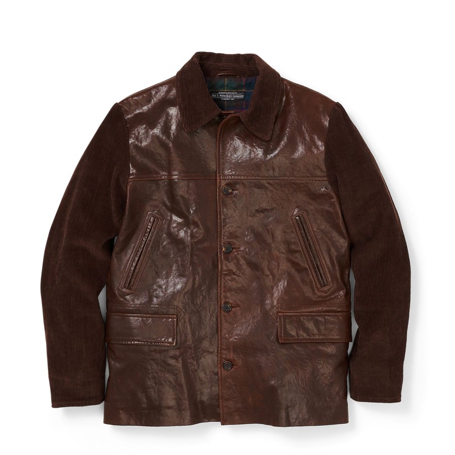 Men The J. Peterman Company Outerwear | Canadian Work Jacket Dark Brown