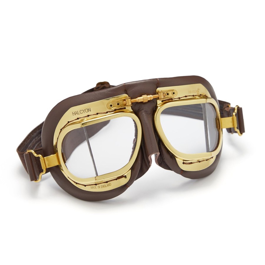 Accessories The J. Peterman Company | Halcyon Goggles Brown