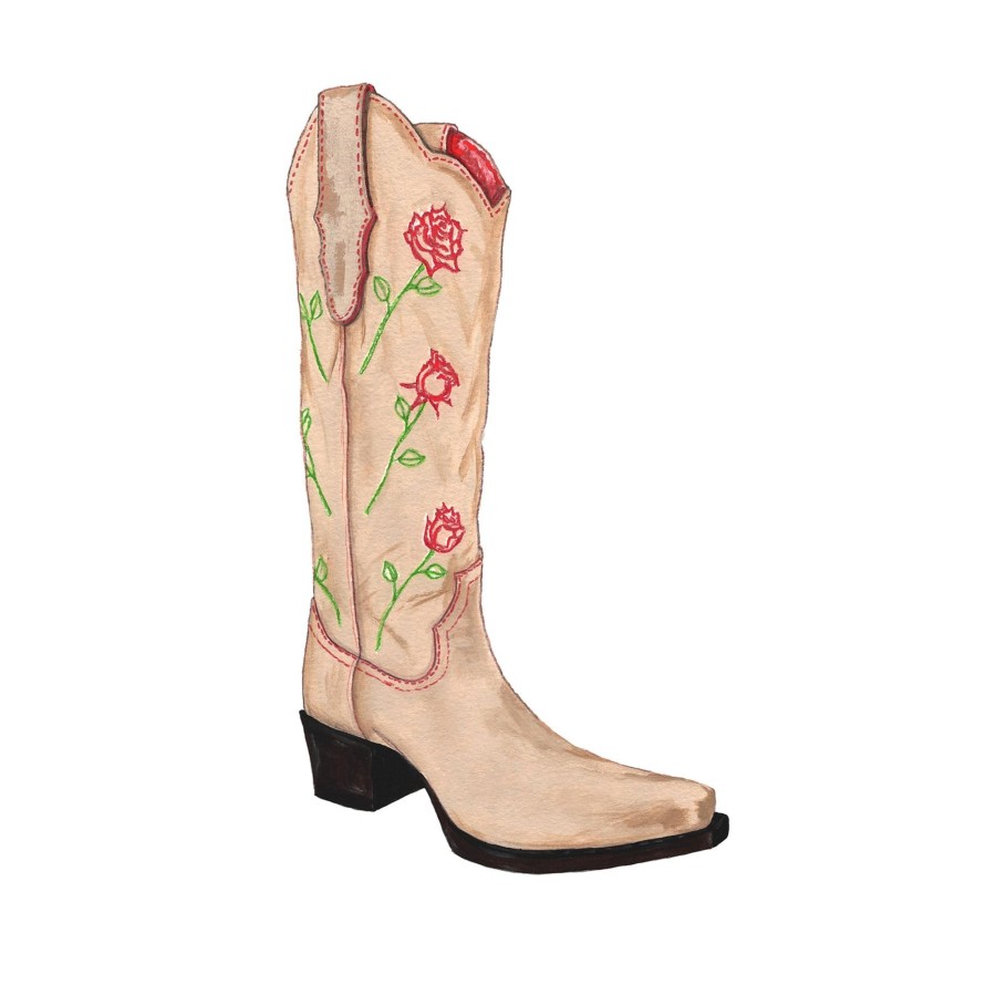 Accessories The J. Peterman Company | Red Rose Western Boots