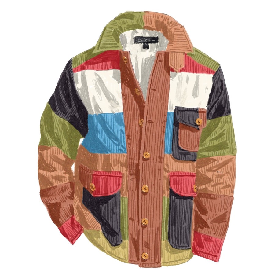 Men The J. Peterman Company Outerwear | Patchwork Hunting Coat Multi