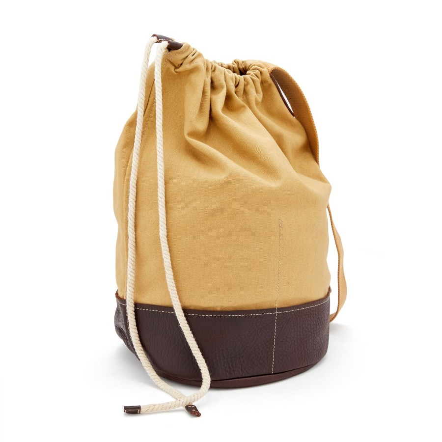 Accessories The J. Peterman Company | Waxed Canvas Wet Bag Sand