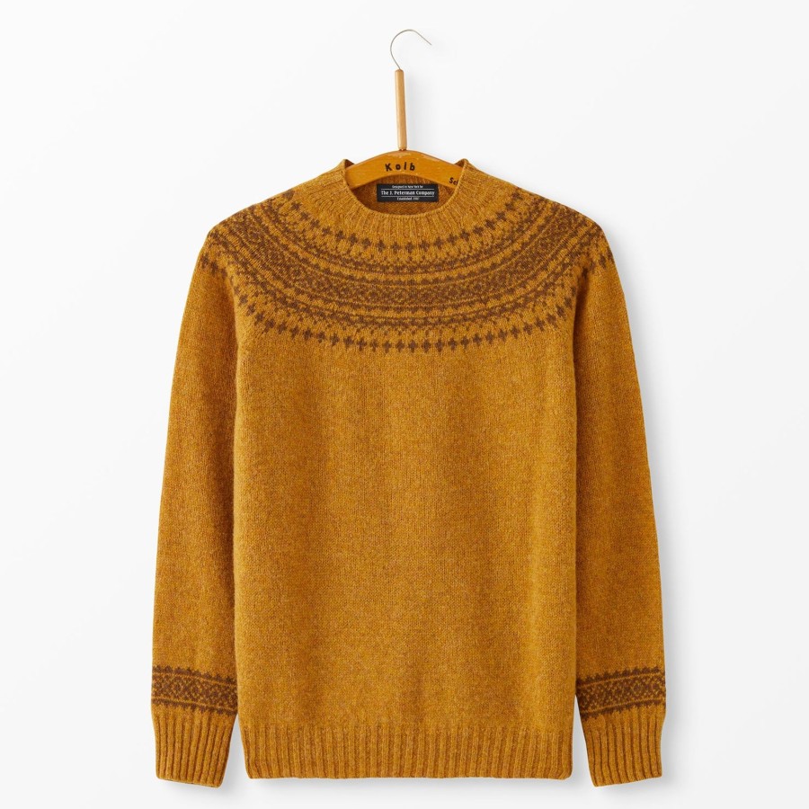 Men The J. Peterman Company Sweaters | Midcentury Chalet Sweater Cumin Pecan