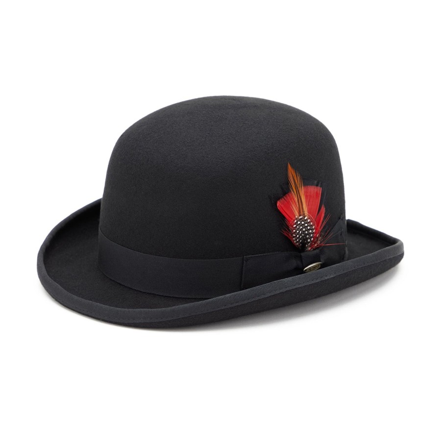 Men The J. Peterman Company Headwear | Derby Bowler Hat Black