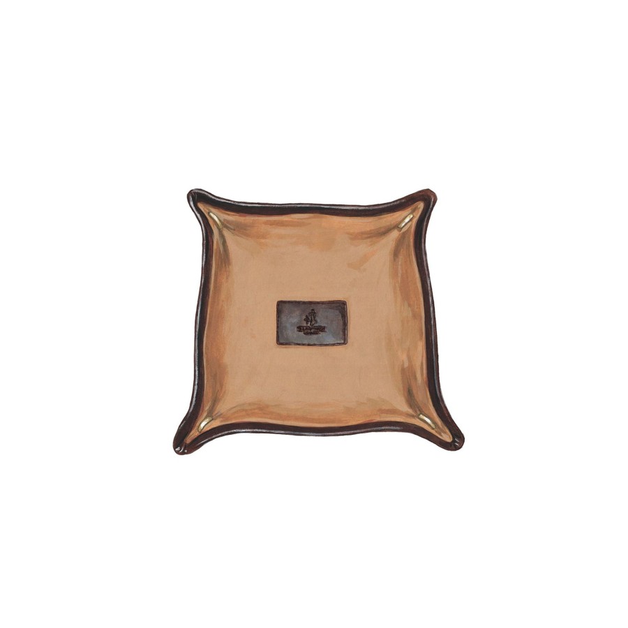 Accessories Guideboat Co. | Leather Trinket Tray Bourbon