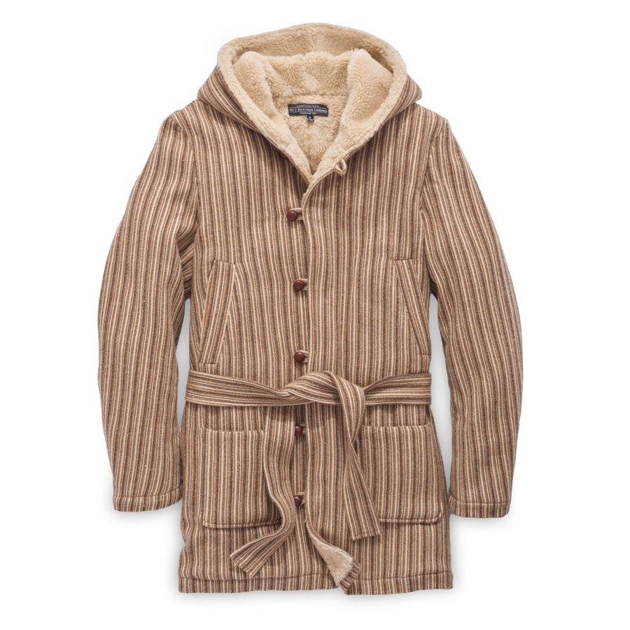 Men The J. Peterman Company Outerwear | 1859 Guide'S Parka Tan Stripe