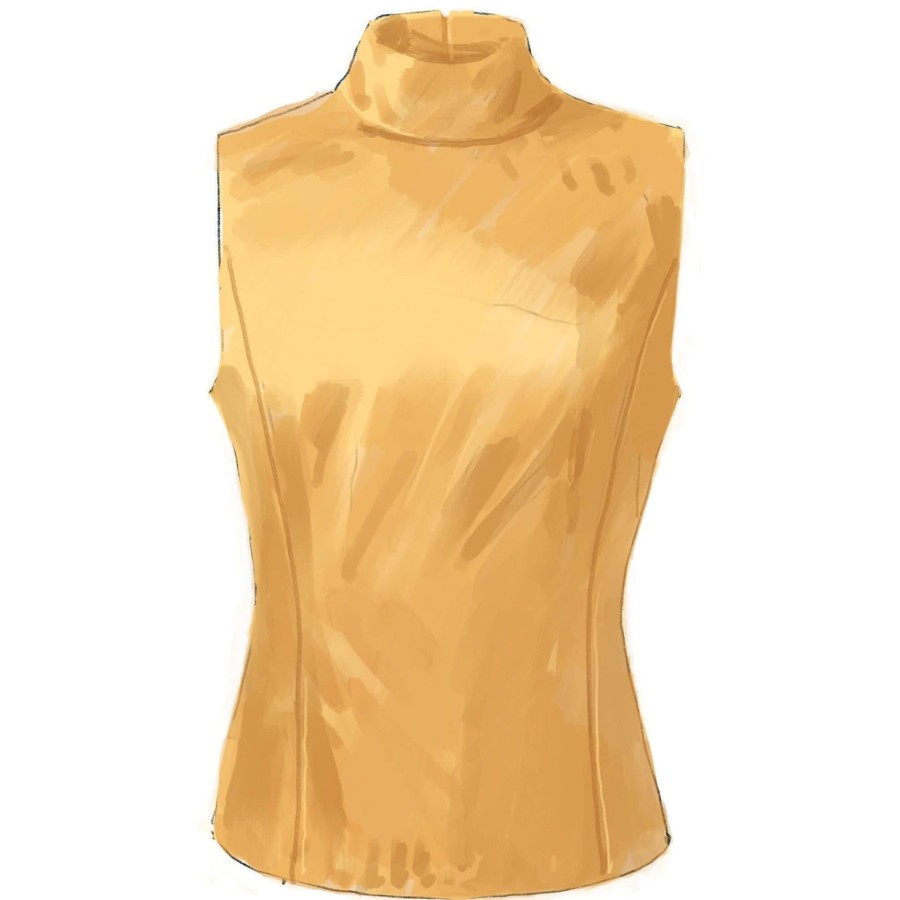 Women The J. Peterman Company Blouses & Tops | It'S Your Moment Blouse Gold