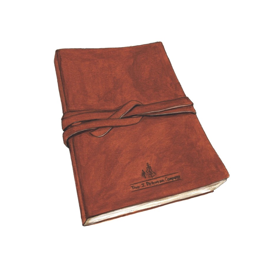 Accessories The J. Peterman Company | Italian Leather Journal Acorn Tan