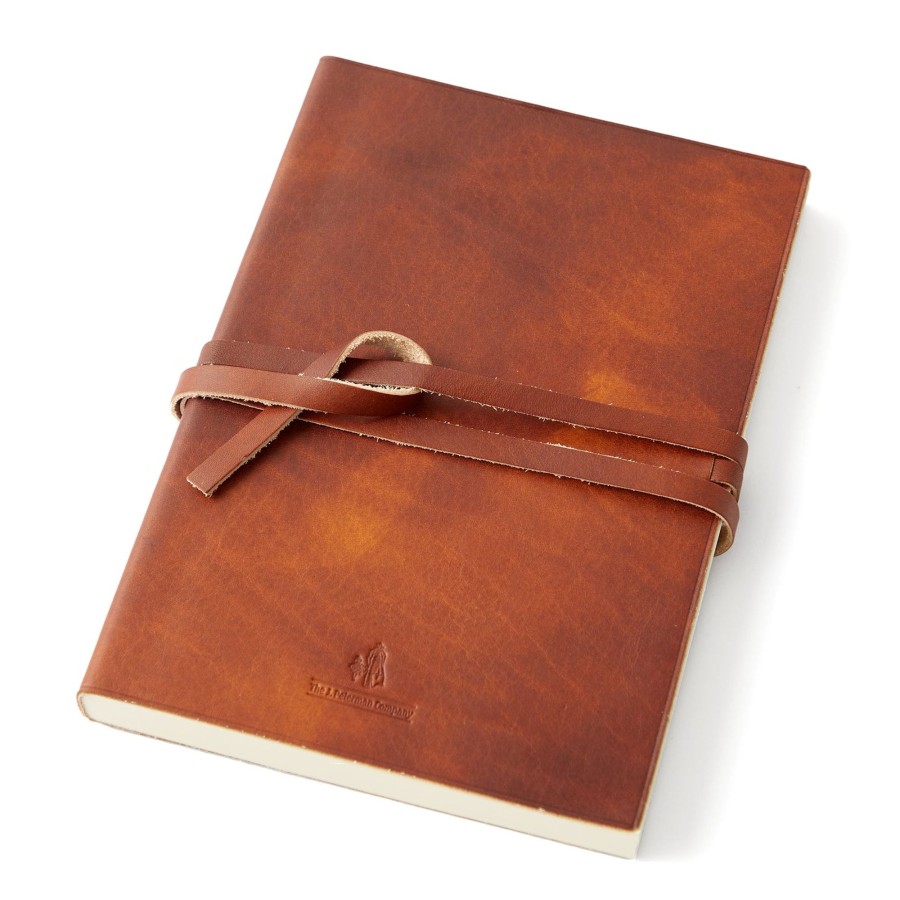 Accessories The J. Peterman Company | Italian Leather Journal Acorn Tan