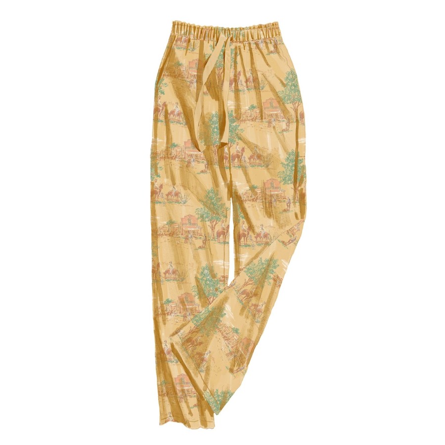 Accessories The J. Peterman Company | Stagecoach Pj Pant Gold Scenic