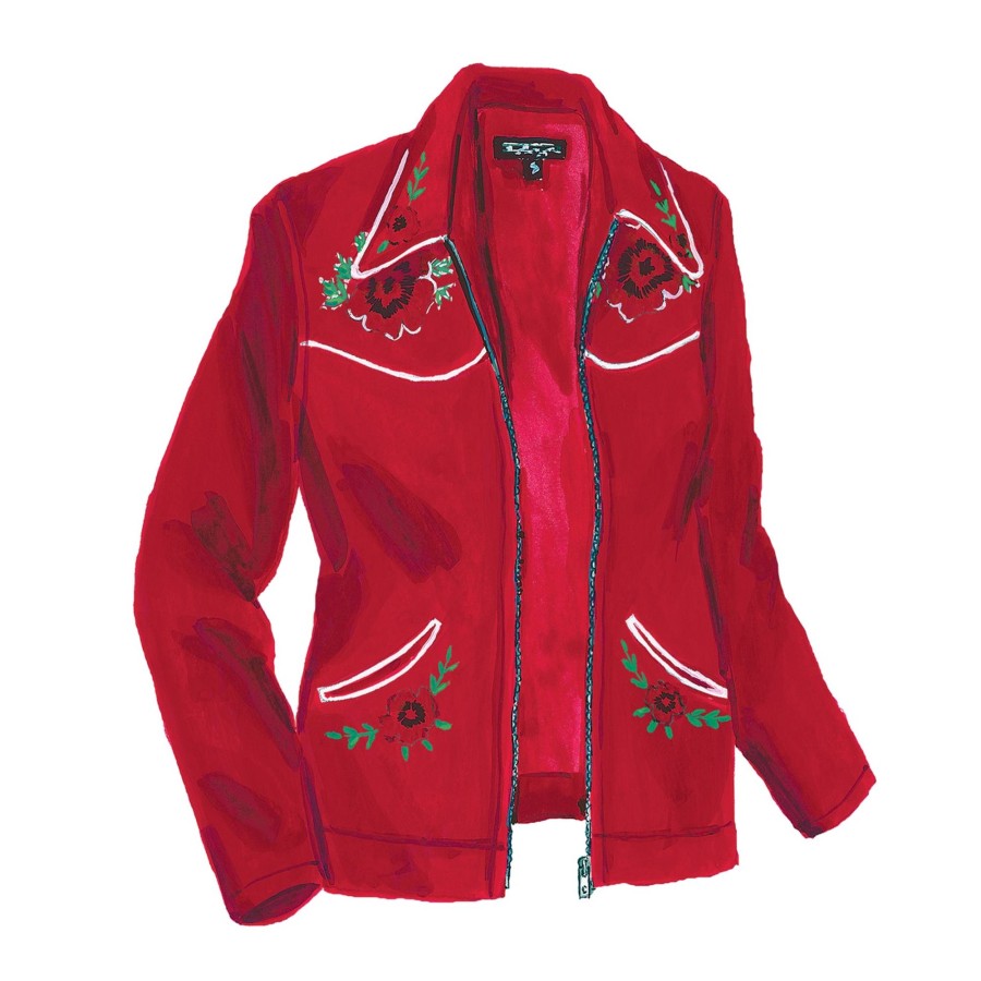 Women The J. Peterman Company Outerwear | Josefina'S Rodeo Jacket Red