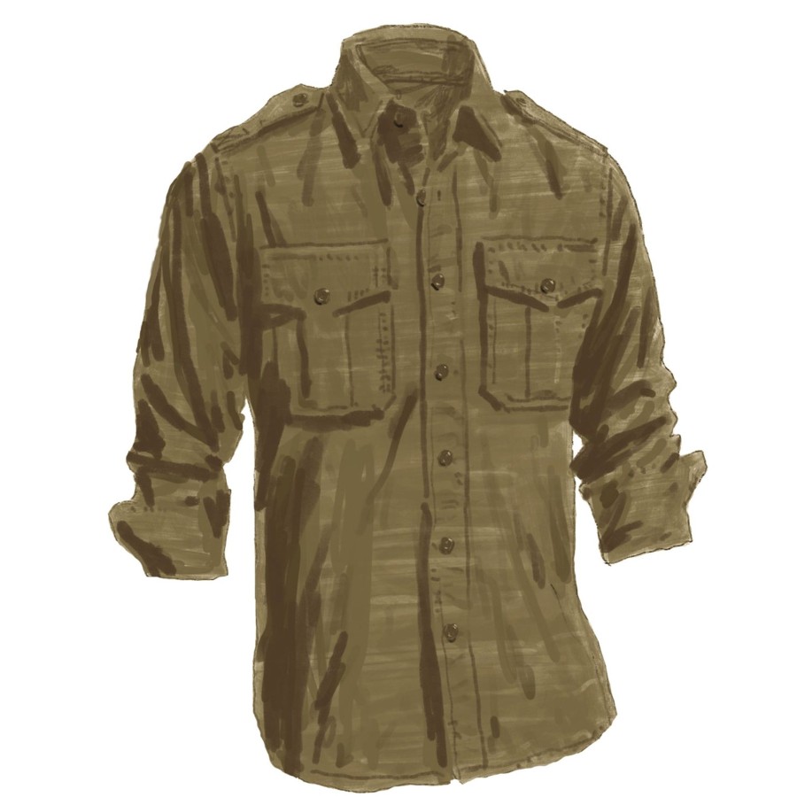 Men The J. Peterman Company Shirts | Officer & Gentleman Field Shirt