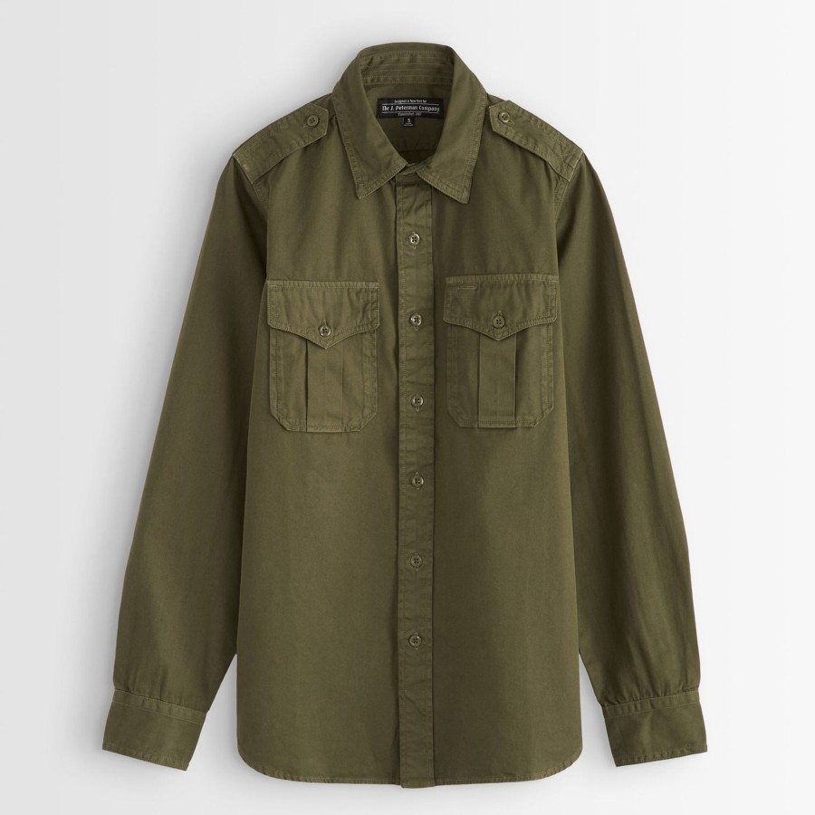 Men The J. Peterman Company Shirts | Officer & Gentleman Field Shirt