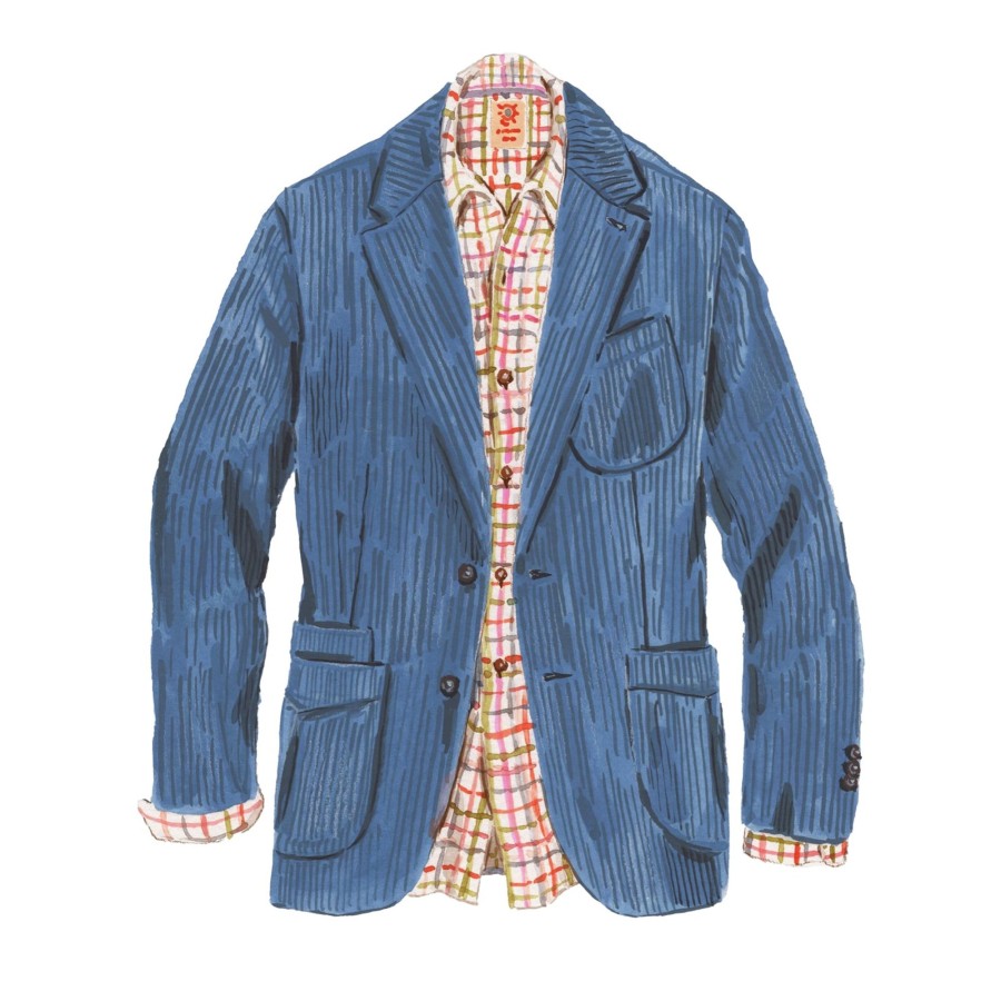 Men The J. Peterman Company Blazers & Jackets | Sporting Club Corduroy Blazer Atlantic