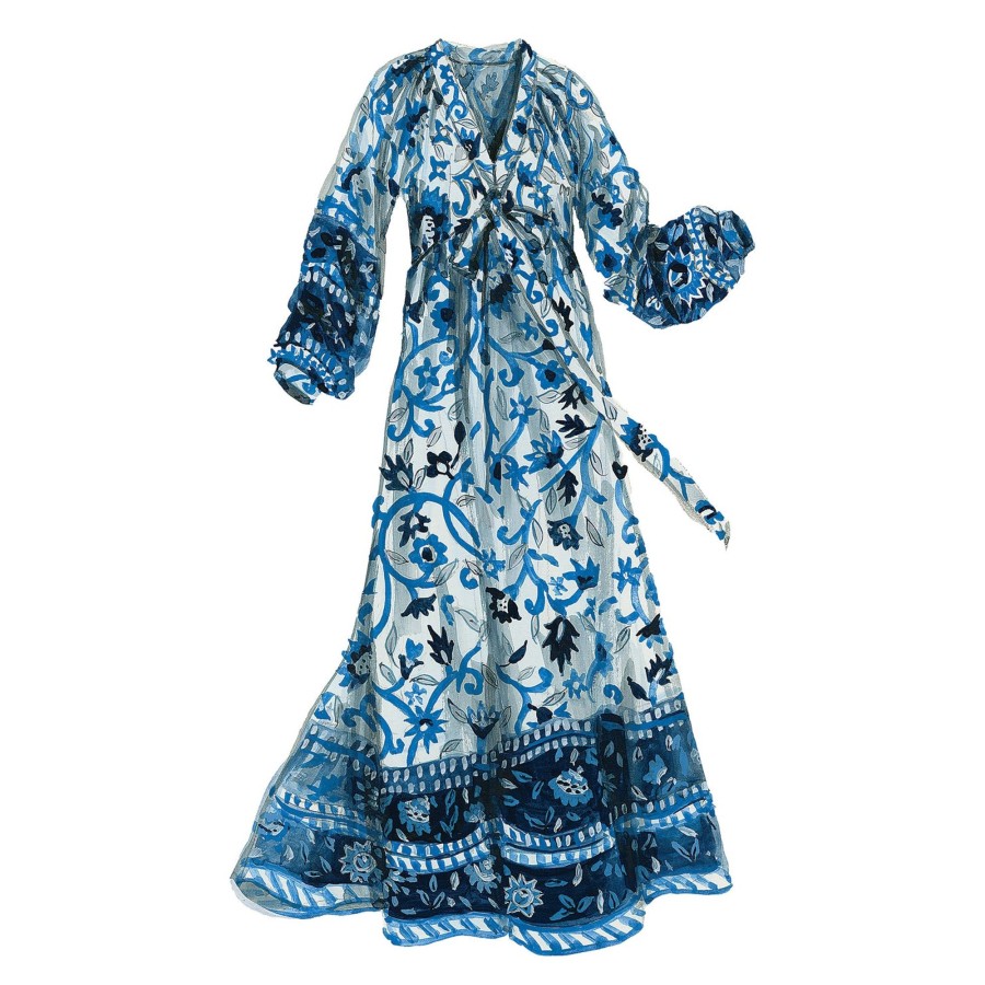 Women The J. Peterman Company Caftans | English Garden Caftan