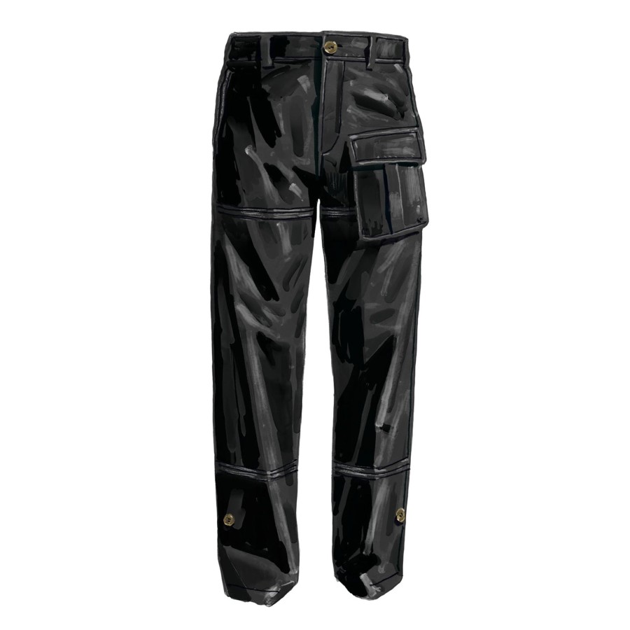 Men The J. Peterman Company Pants & Shorts | Isle Of Man Leather Racing Pant Black