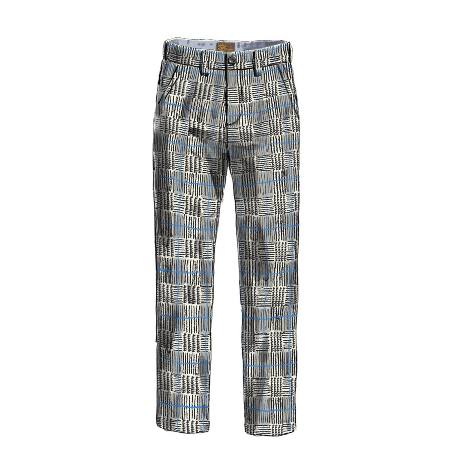 Men The Territory Ahead Pants & Shorts | Back East Prince Of Wales Trousers Charcoal