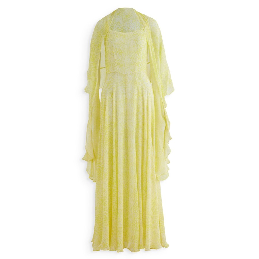 Women The J. Peterman Company Dresses | Winner'S Circle Chiffon Dress & Shawl