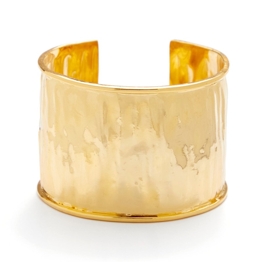 Accessories The J. Peterman Company | Molten Effect Cuff Bracelet Gold