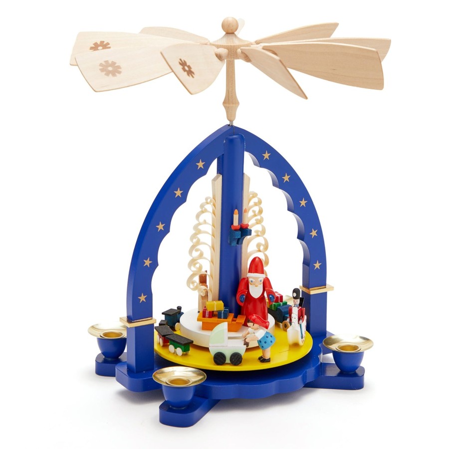 Accessories The J. Peterman Company | Blue Christmas Pyramid Multi