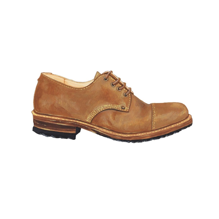 Accessories The J. Peterman Company | Bootlegger'S Cap-Toe Shoe Tan Brown