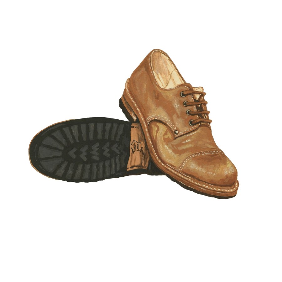 Accessories The J. Peterman Company | Bootlegger'S Cap-Toe Shoe Tan Brown