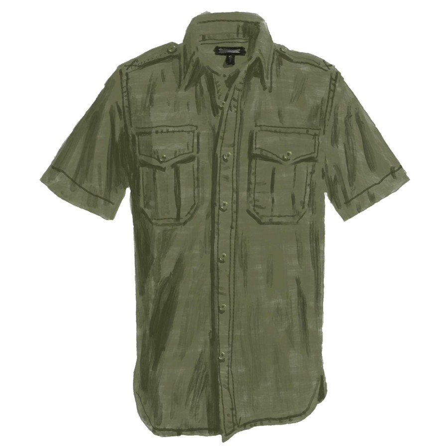 Men The J. Peterman Company Shirts | Officer And Gentleman Field Shirt