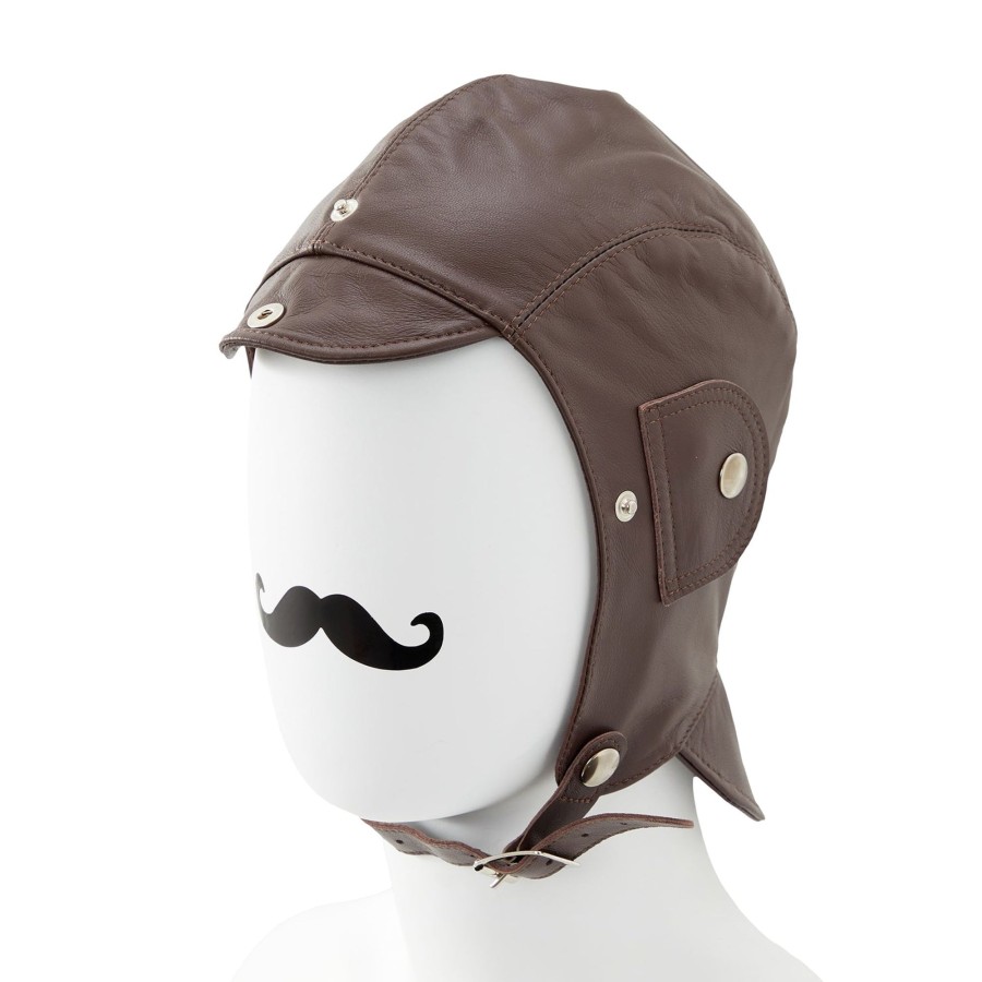 Accessories The J. Peterman Company | Leather Aviator Helmet Brown