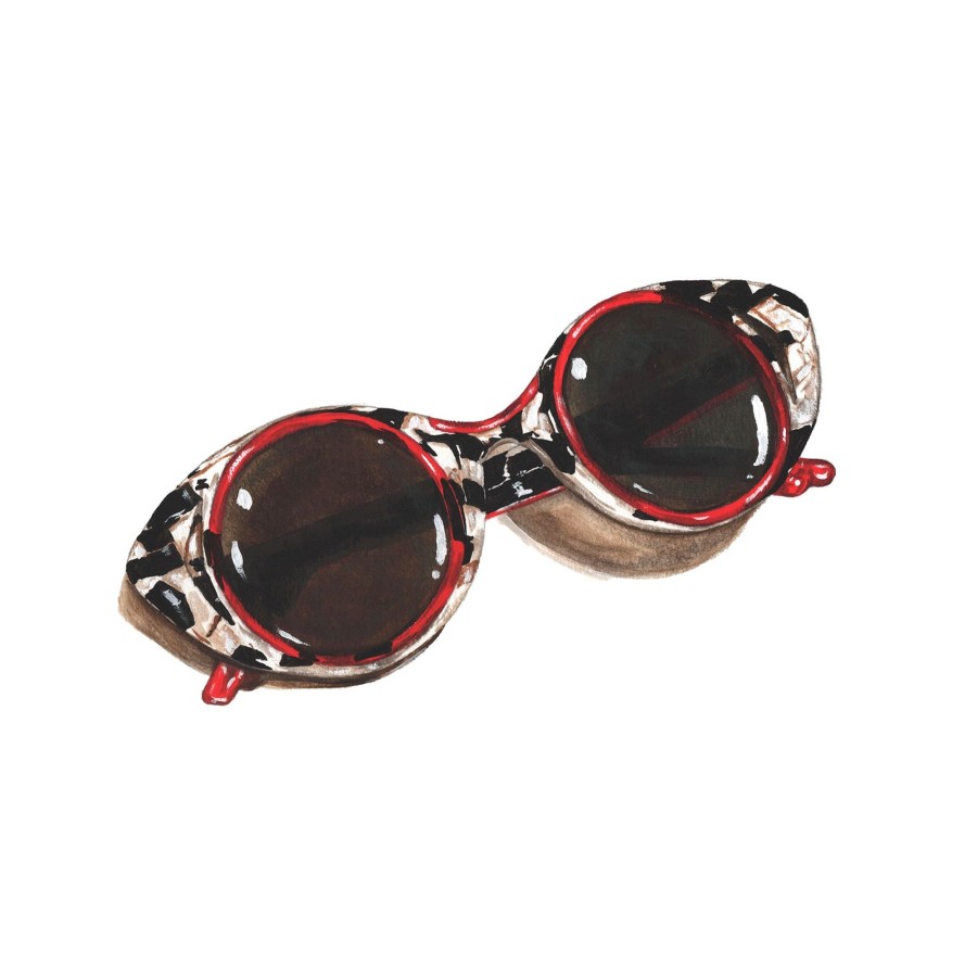 Women The J. Peterman Company Eyewear | Rue De Rivoli Sunglasses White Crimson