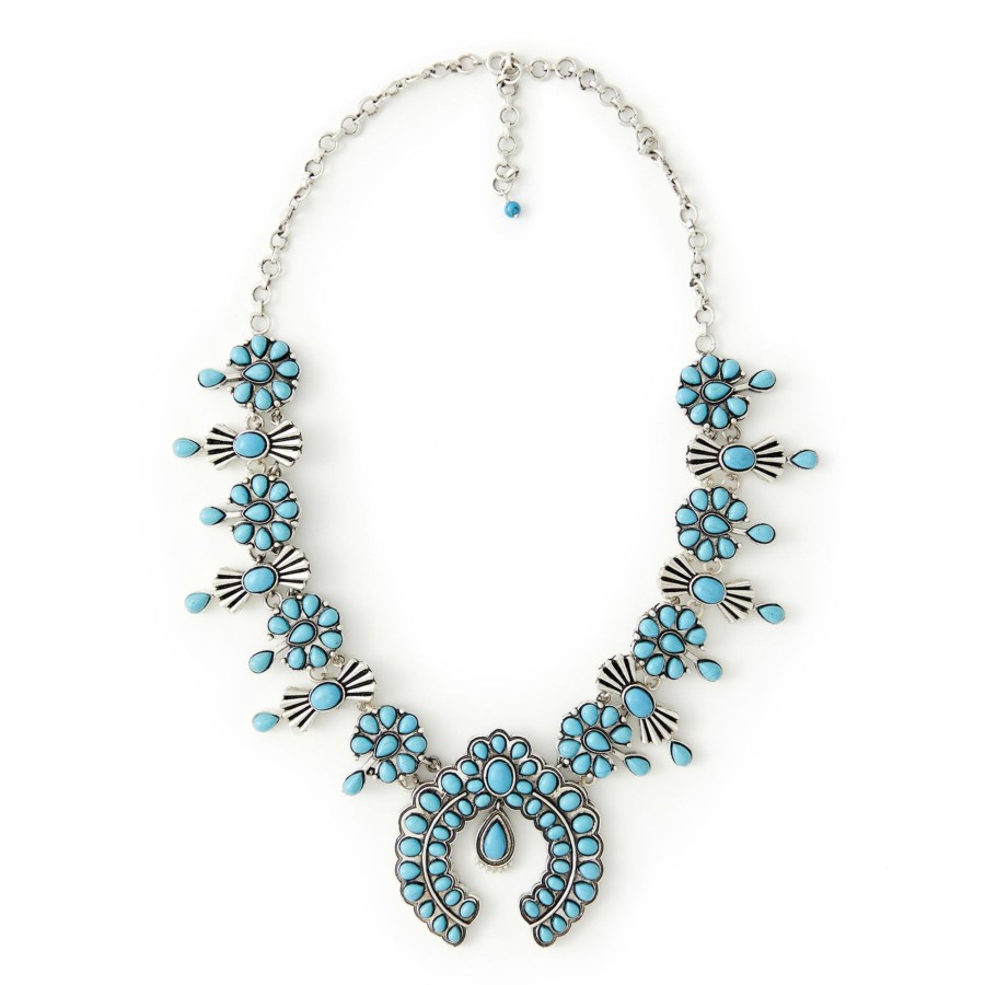 Accessories The J. Peterman Company | Turquoise & Sterling Silver Necklace Silver Turquoise