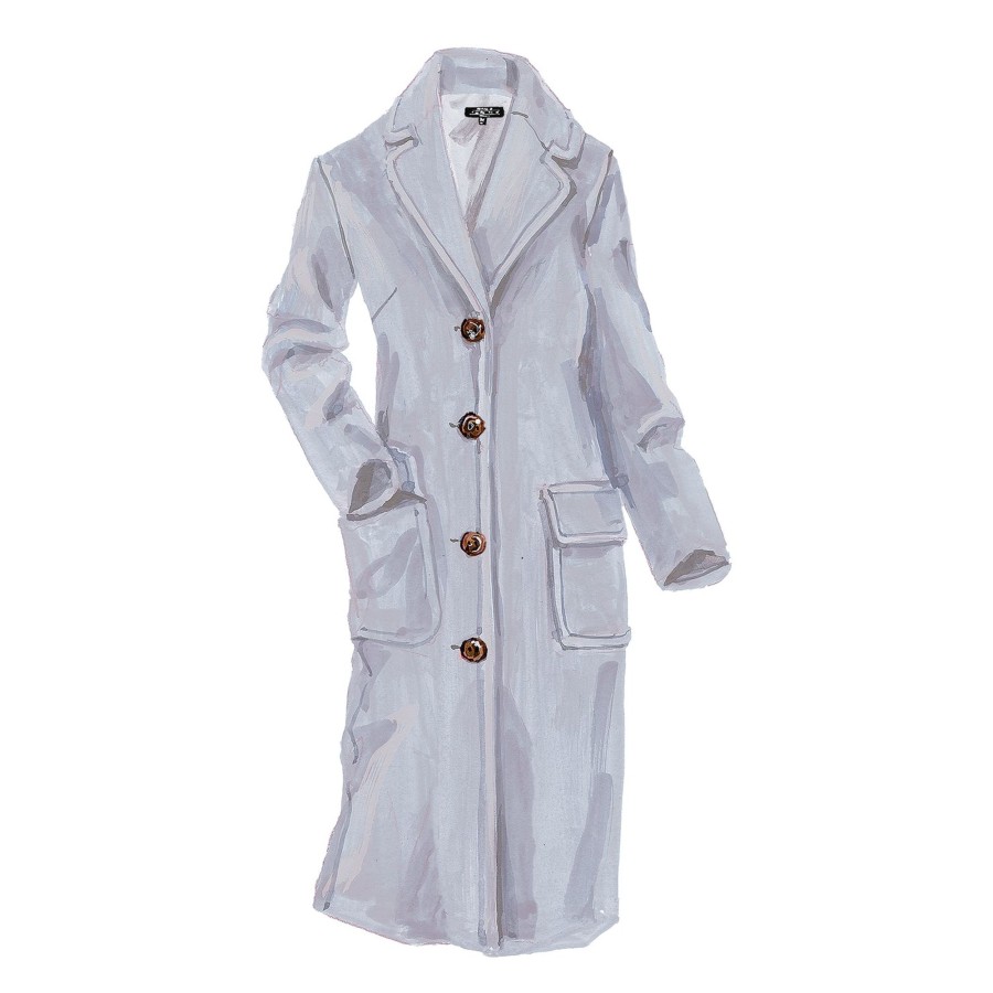 Women The J. Peterman Company Outerwear | Patch Pocket Barrel Coat