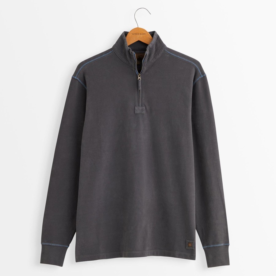 Men The J. Peterman Company Sweaters | The Old Amigo Jersey Zip Pullover