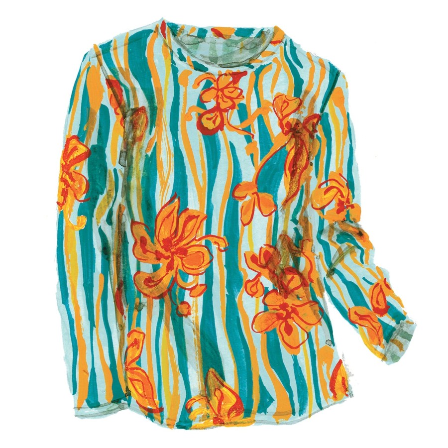 Women The J. Peterman Company Blouses & Tops | Groove Blouse