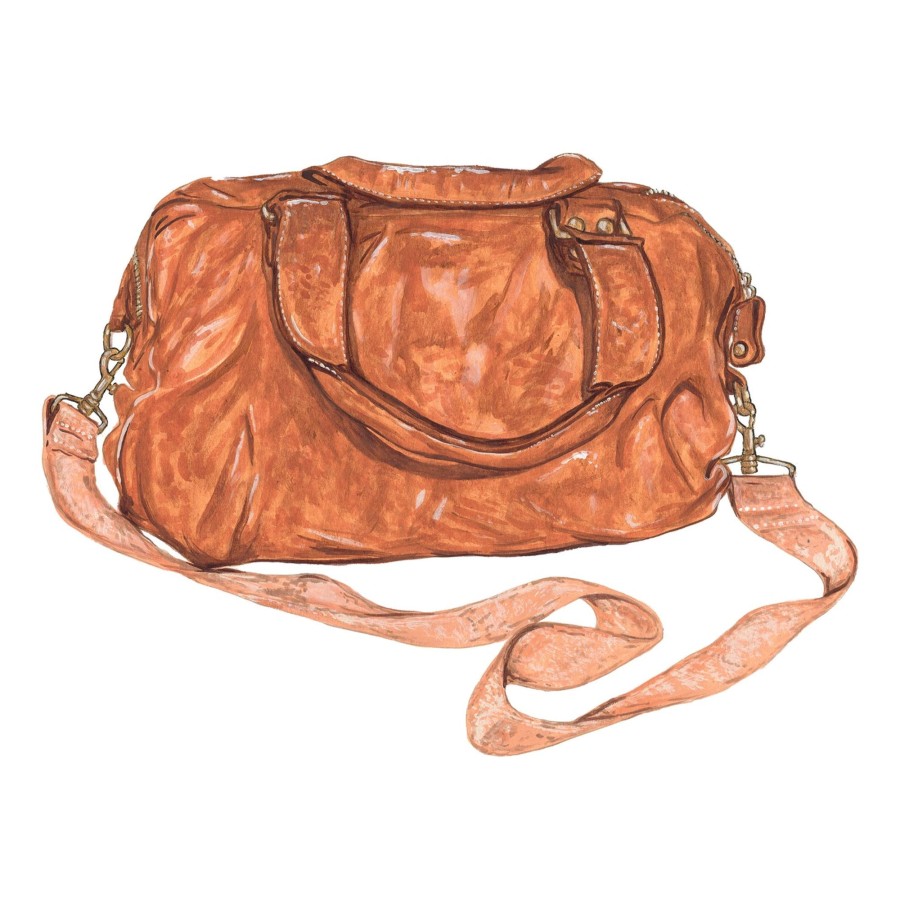 Accessories The J. Peterman Company | The Italian Washed Leather Bag Washed Tan