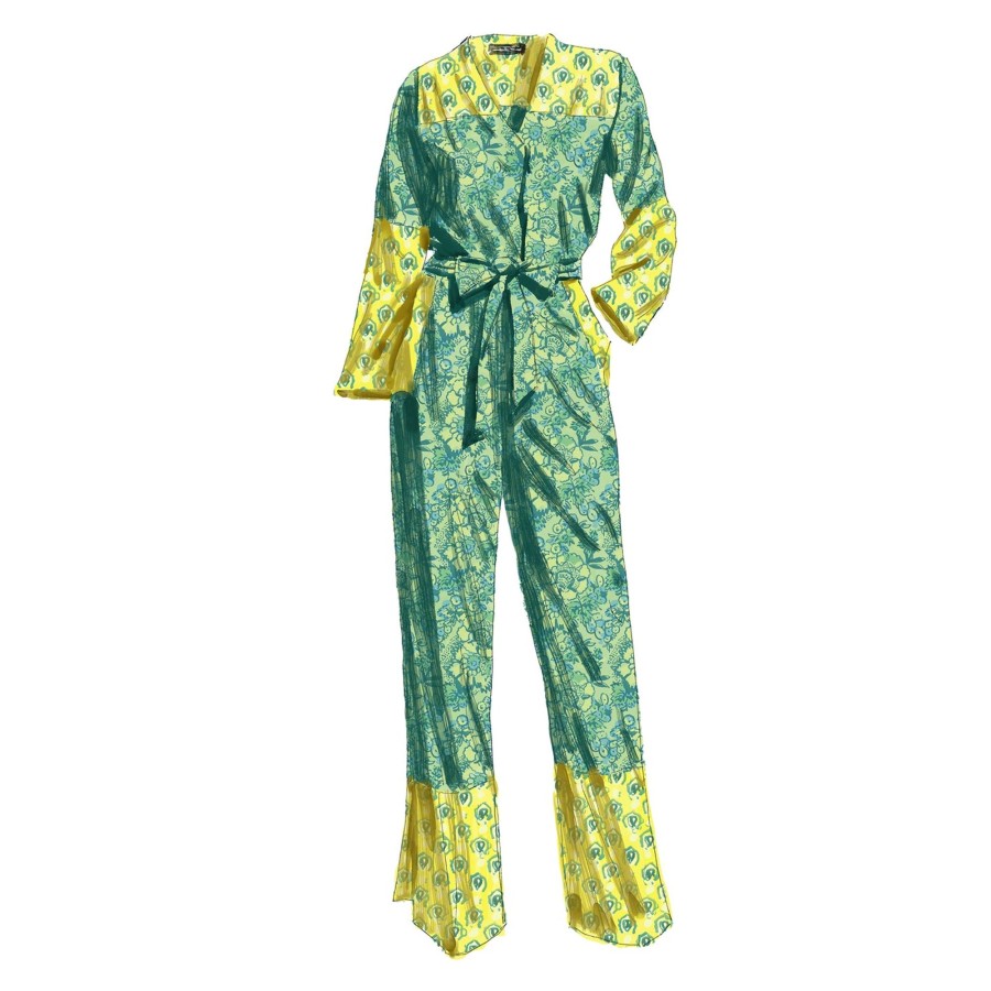 Women The J. Peterman Company Jumpsuits | Floral Jumpsuit