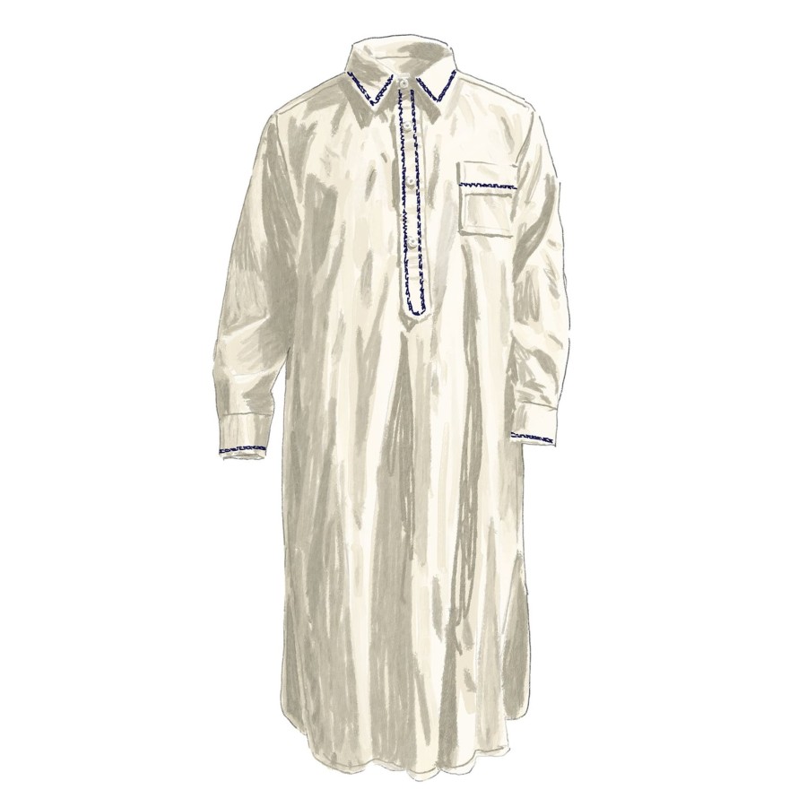 Men The J. Peterman Company Sleepwear | Classic Nightshirt White