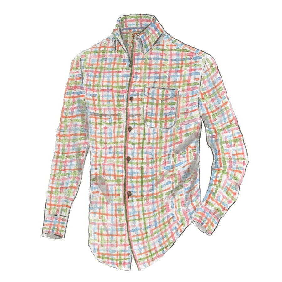 Men The J. Peterman Company Shirts | Tetons Tattersall Shirt Multi