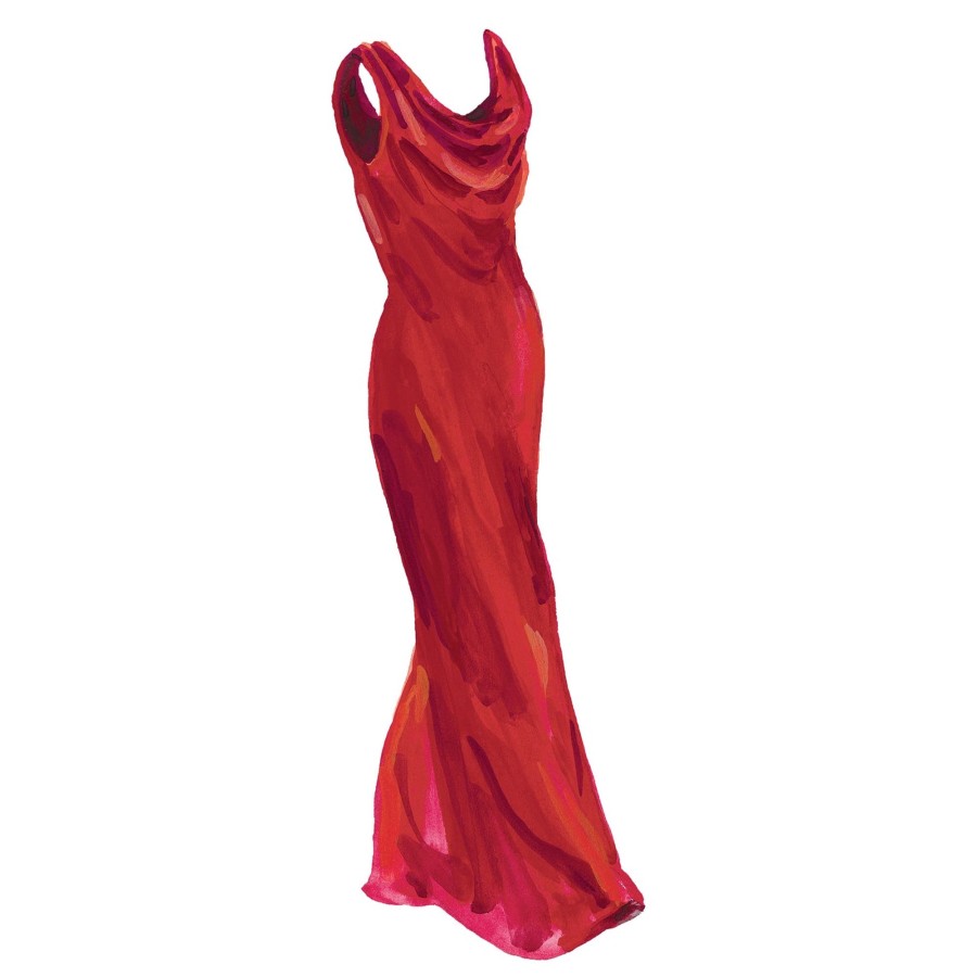 Women The J. Peterman Company Dresses | 1930S Silk Velvet Gown Red Dahlia