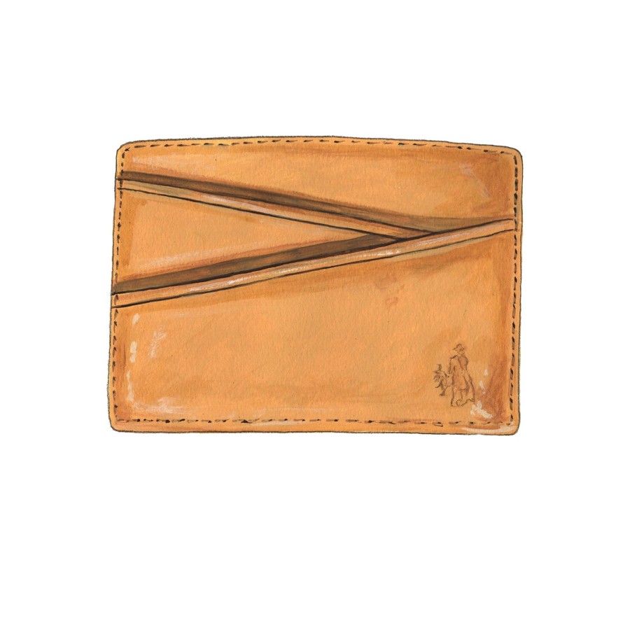 Accessories The J. Peterman Company | Baseball Glove Card Carrier Tan