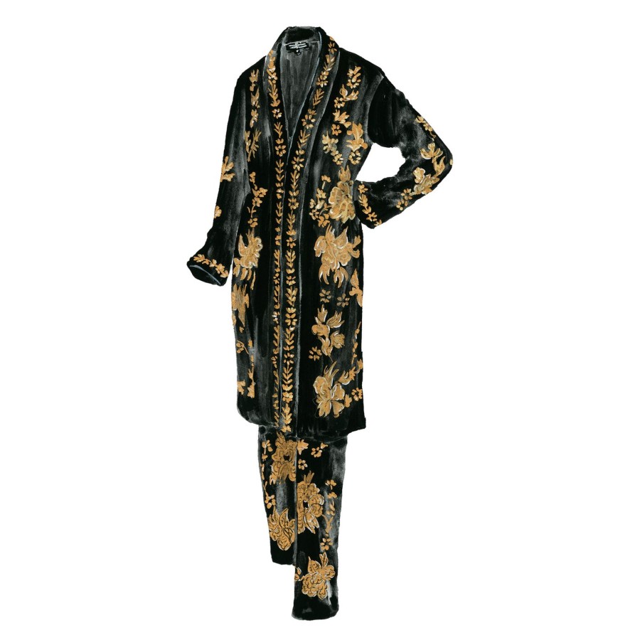 Accessories The J. Peterman Company | Luminous Velvet Robe Set