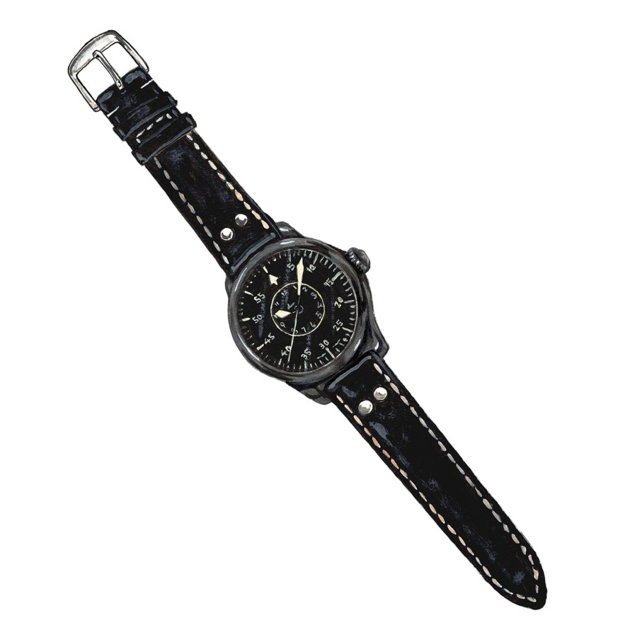 Accessories The J. Peterman Company | Karlsruhe Pro Pilots Watch Black