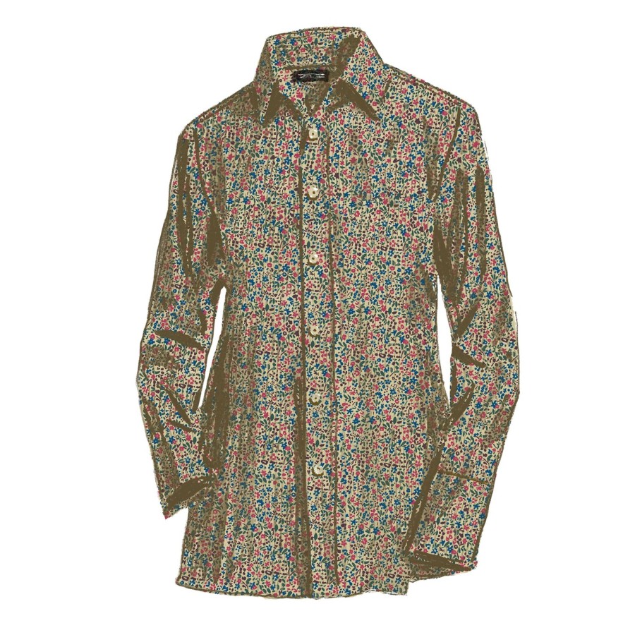 Women The J. Peterman Company Blouses & Tops | Floral Button Down