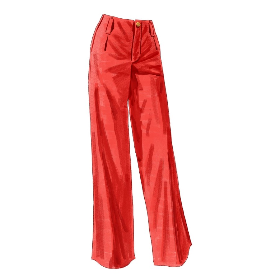 Women The J. Peterman Company Pants | Lightweight Denim Wide Legs