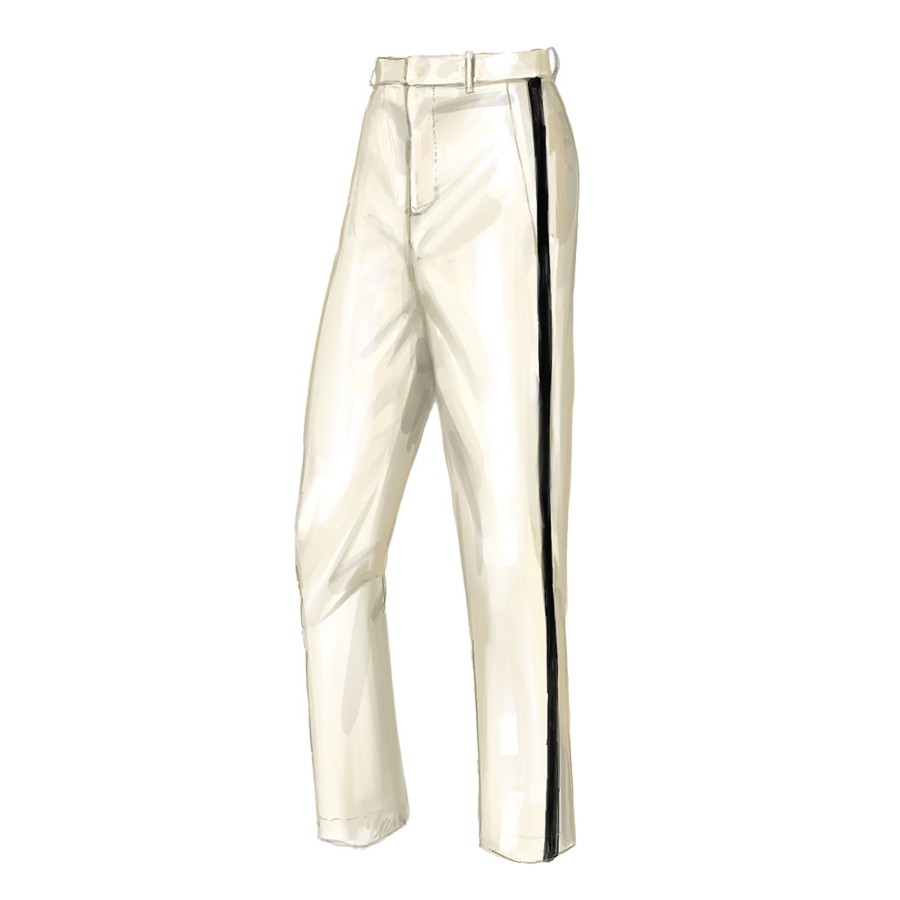 Women The J. Peterman Company Pants | The Tuxedo Pant Ivory Black