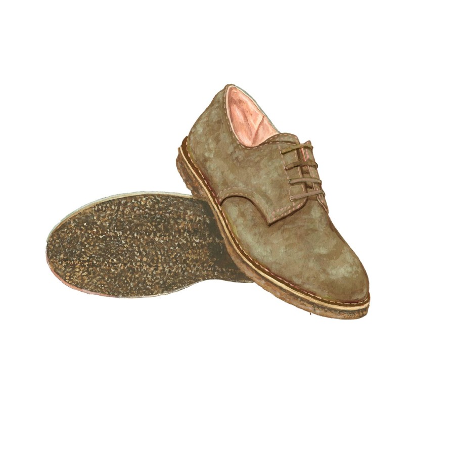 Accessories The J. Peterman Company | Suede Derby Shoe Sage