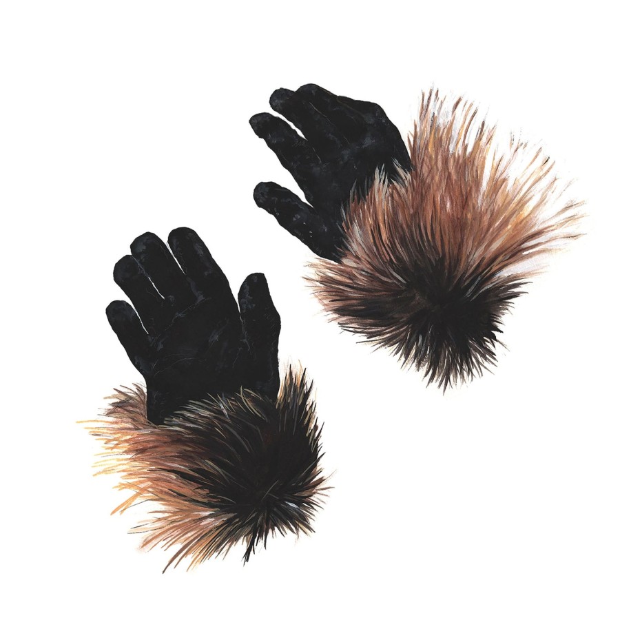 Accessories The J. Peterman Company | Faux Fur Gloves Red Fox