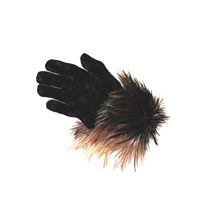 Accessories The J. Peterman Company | Faux Fur Gloves Red Fox