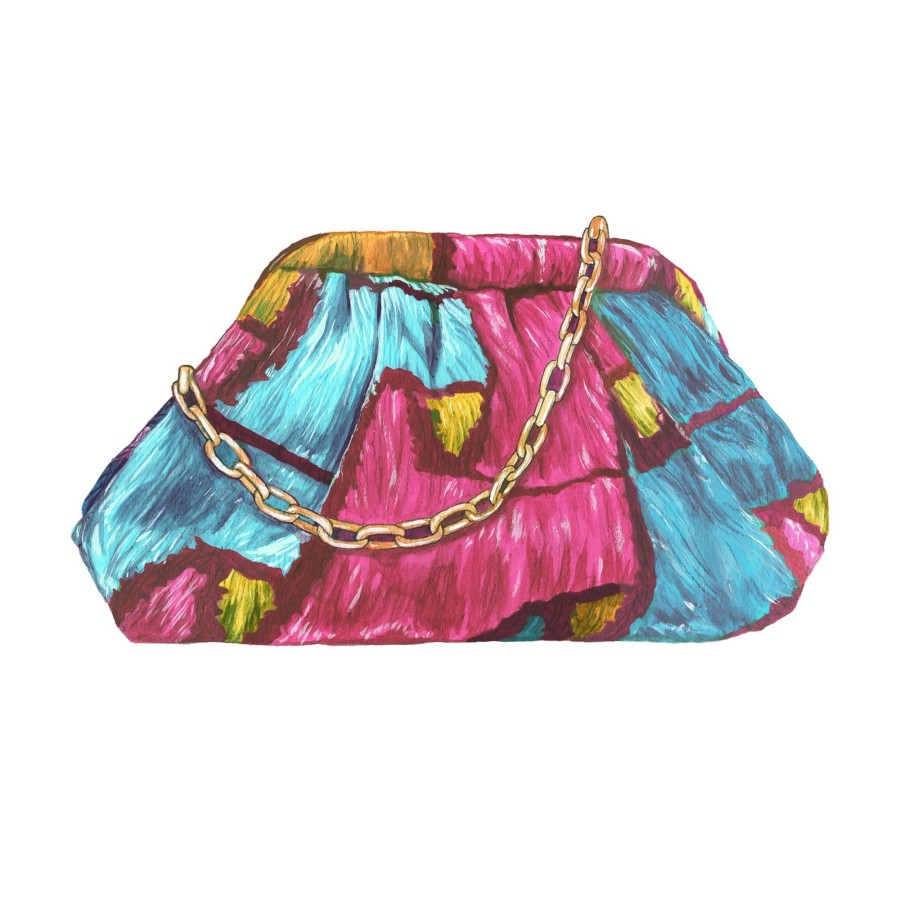 Accessories The J. Peterman Company | Silk Velvet Clutch Multi